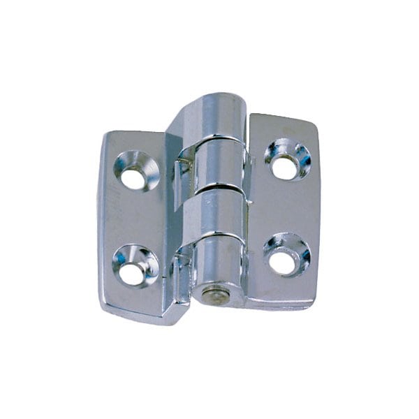 Perko 0942DP0CHR Chrome-Plated 3/8" Offset Hinge with Fixed Pin - 1.5 x 1.5"